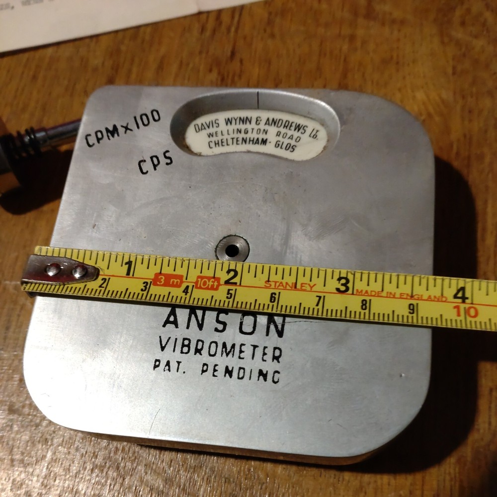 Vintage Davis Wynn & Andrews Ltd Anson Vibrometer