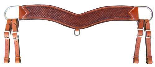 Showman Basketweave Tooled Tripping Collar