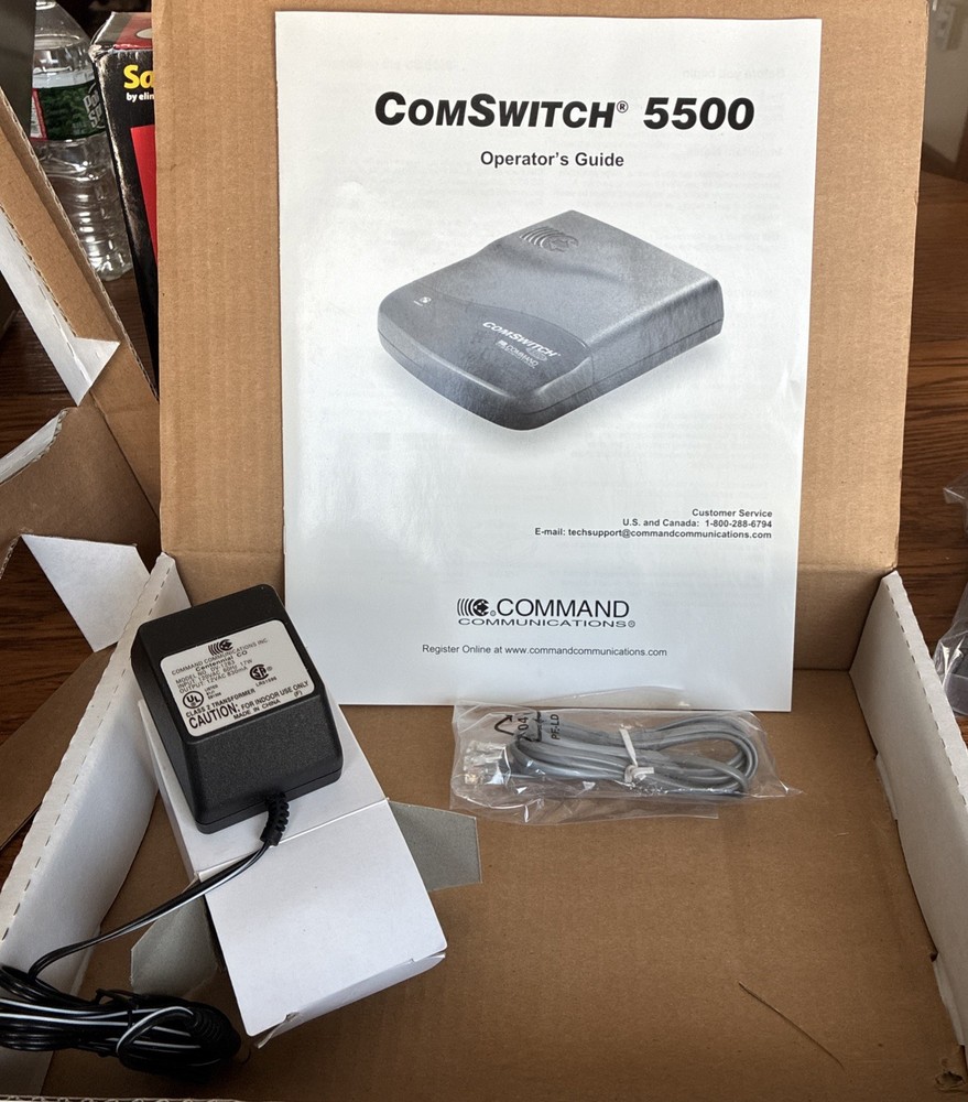 Command Communications ComSwitch 5500 Phone Fax Modem 3-Port Call Switch Sealed