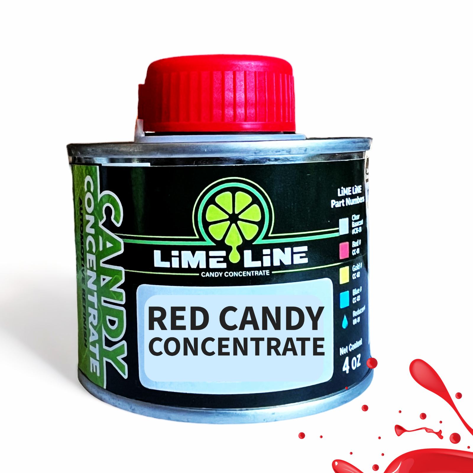 LiME LiNE Red Transparent Candy Concentrate - 16 Oz