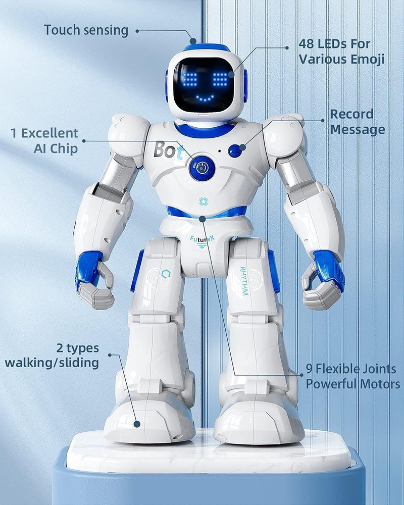 1088 Smart Robots for Kids, Large Programmable Interactive RC Robot with Voice C