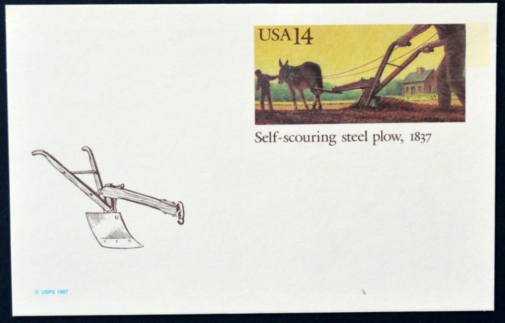 1987 US Sc #UX115 postal card, 14 cent, mint, sharp corners, excellent condition