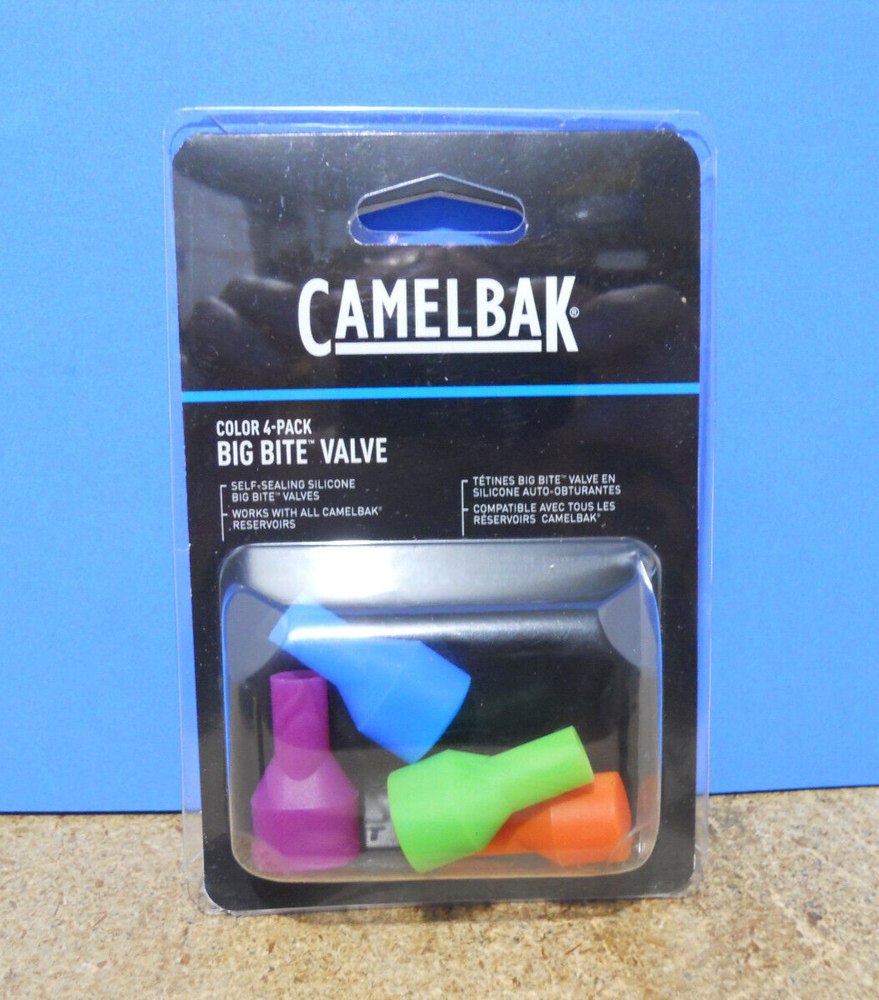 Camelbak Hydration Pack Big Bite Valve Replacement 4 Different Colors 4-Pack NEW