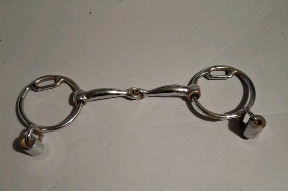 English, O-Ring, Adjustable, Rollers, Snaffle Horse Bit, 5"