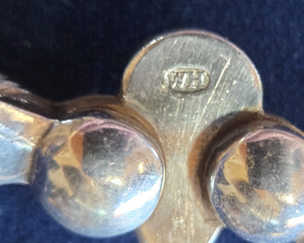 Pair Vintage Intricately Patterned Silverplated Nut Crackers WH Great Shape