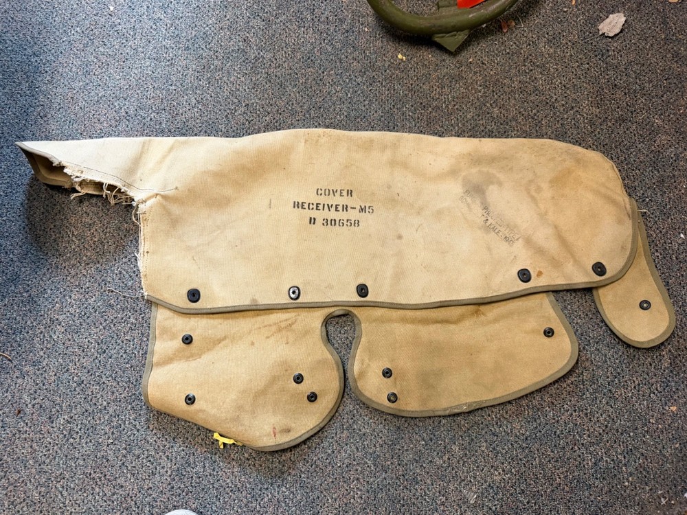 ORIGINAL WWII US ARMY M5 HALFTRACK BROWNING m1919 m1919a4 CANVAS COVER CASE-1945