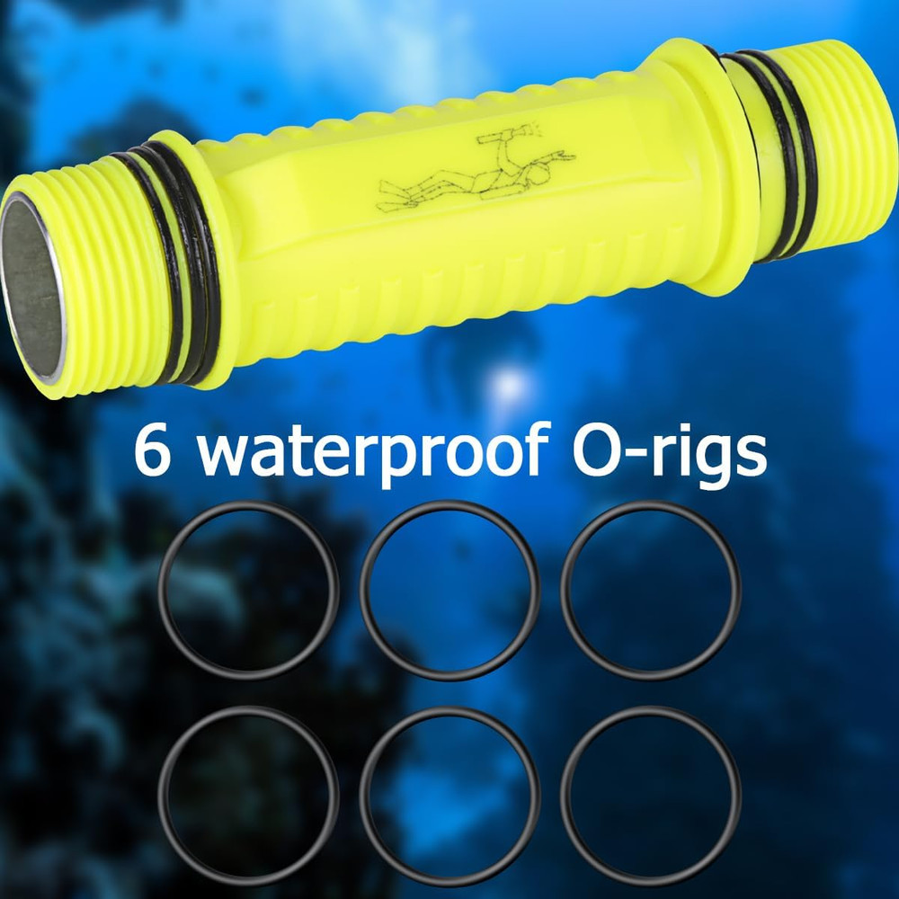 Rechargeable Diving Flashlight Scuba Dive Light Super Bright, Underwater Flashli