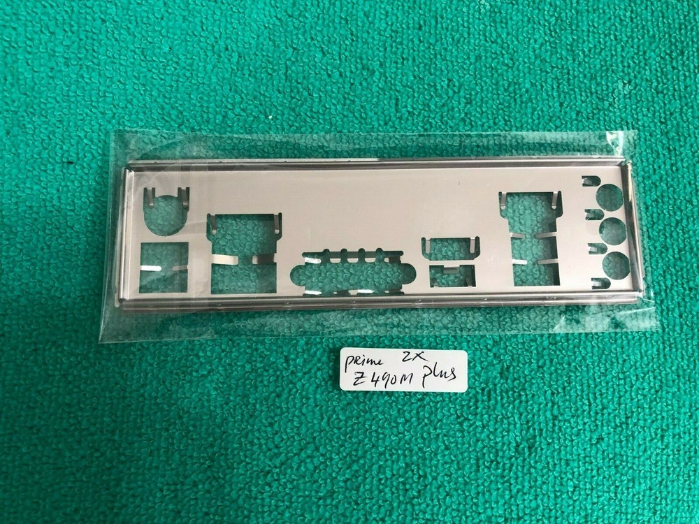 ASUS PRIME Z490M PLUS   IO SHIELD  BACK PLATE ,   USED GOOD