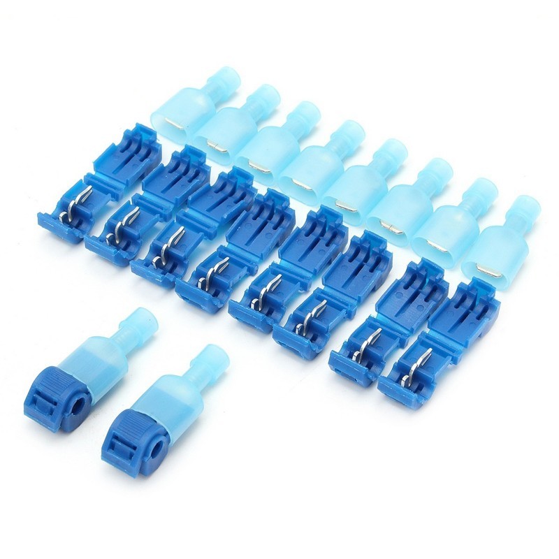 Wire Connectors Terminals Crimp 40Pcs Blue Quick disconnect Electrical