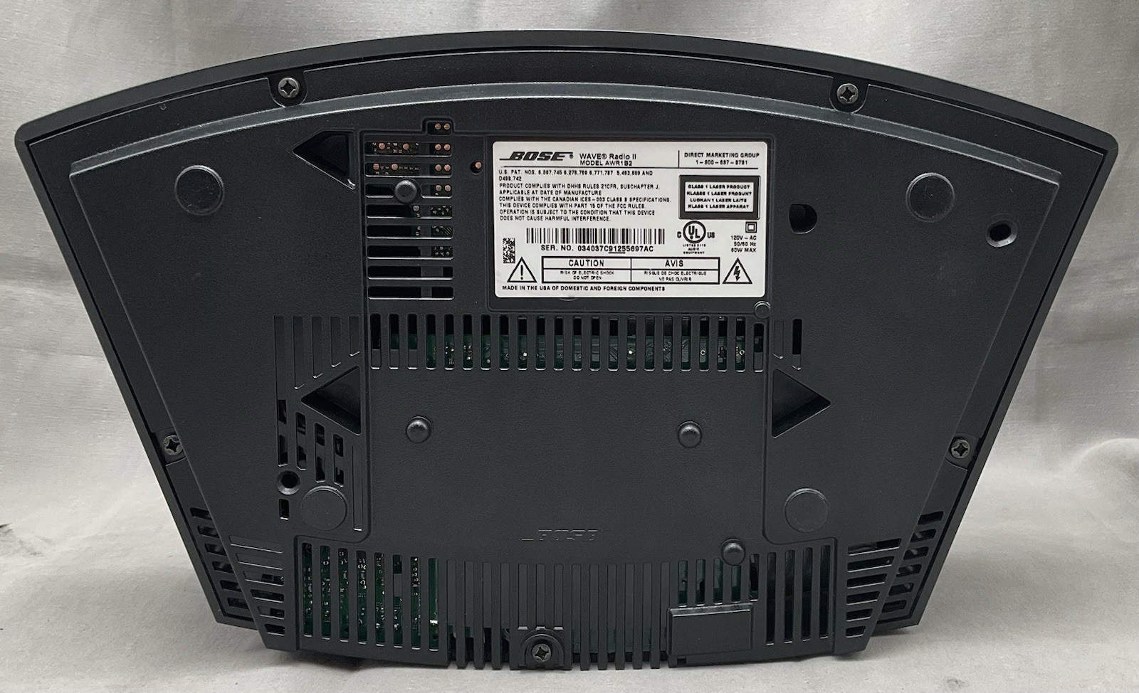 Bose Wave Radio Series II stereo AM/FM Alarm Clock AWR1B2 w/ Control BASE WORKS