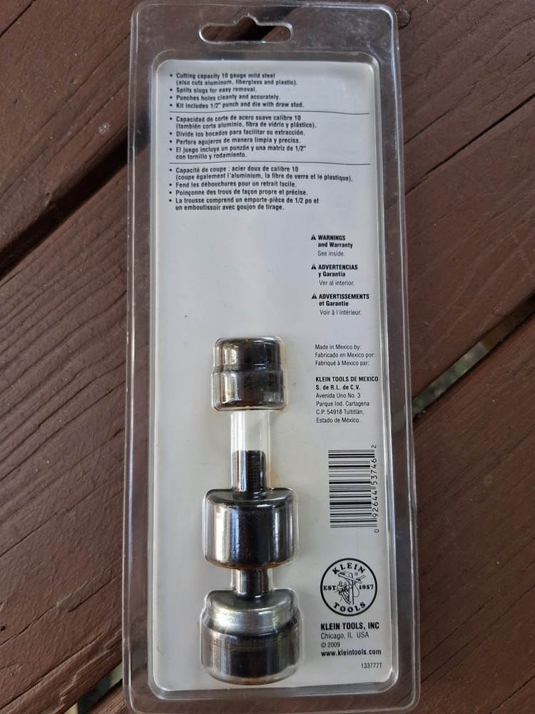 Klein electrician knockout punch 1/2-Inch