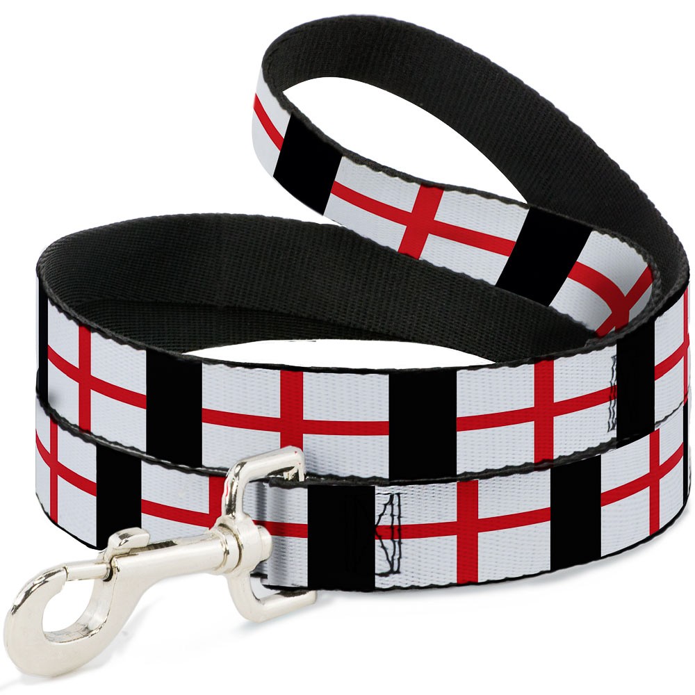 Dog Leash England Flags NARROW 0.5"