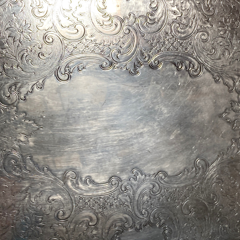 Gorham Large CHIPPENDALE Waiter Silverplated Serving Tray 26 3/4”