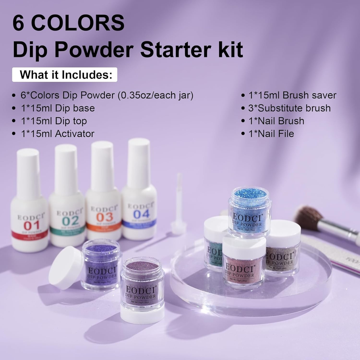 12-Pc Dip Powder Nail Kit – Safe, Odor-Free & Easy Application for Women