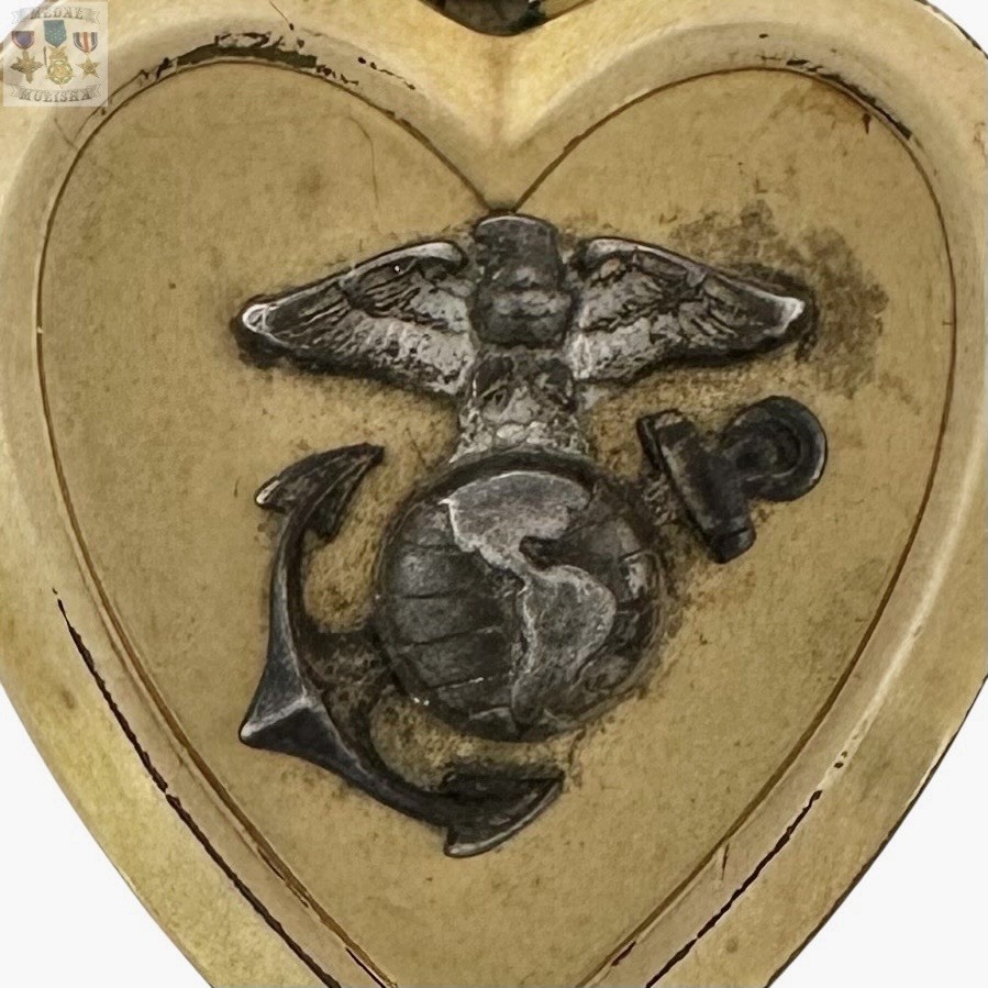 1/20 12K GOLD WWII MARINE CORPS EAGLE GLOBE ANCHOR INSIGNIA LOCKET SWEETHEART