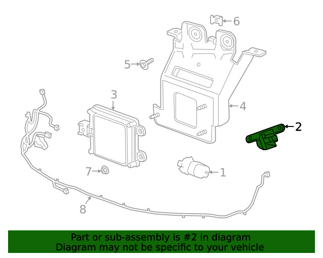 Genuine GM Front View Driver Information Camera 84723755
