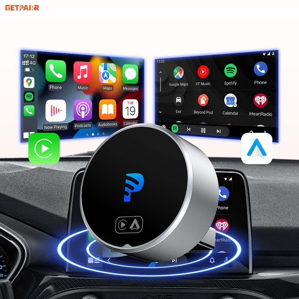 2-in-1 Mini Wireless CarPlay & Android Auto Adapter Plug & Play Bluetooth 5.4