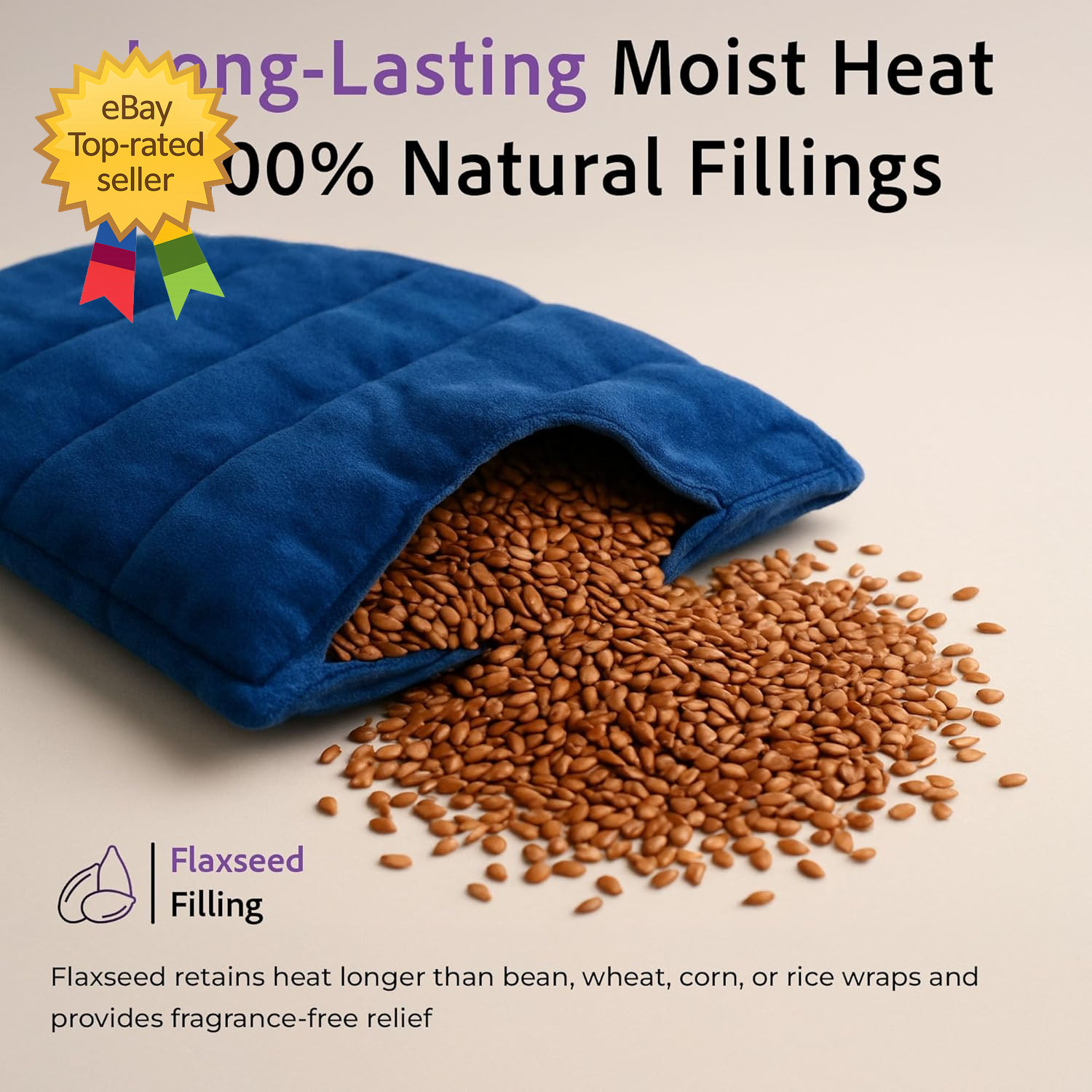 Microwavable Heating Pad for Back Pain Relief Moist Heat Pack for Neck & Shoul