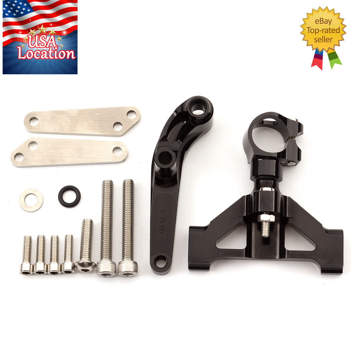 For Kawasaki Ninja ZX14R 2006-2022 Carbon Fiber Steering Damper Bracket Mounting