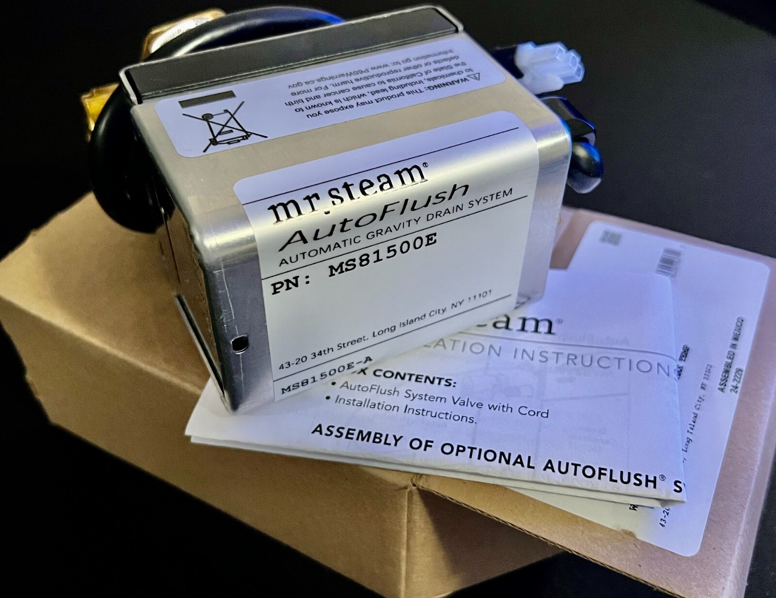 original Mr. Steam MS81500e auto flush for residential MS generators Brand New