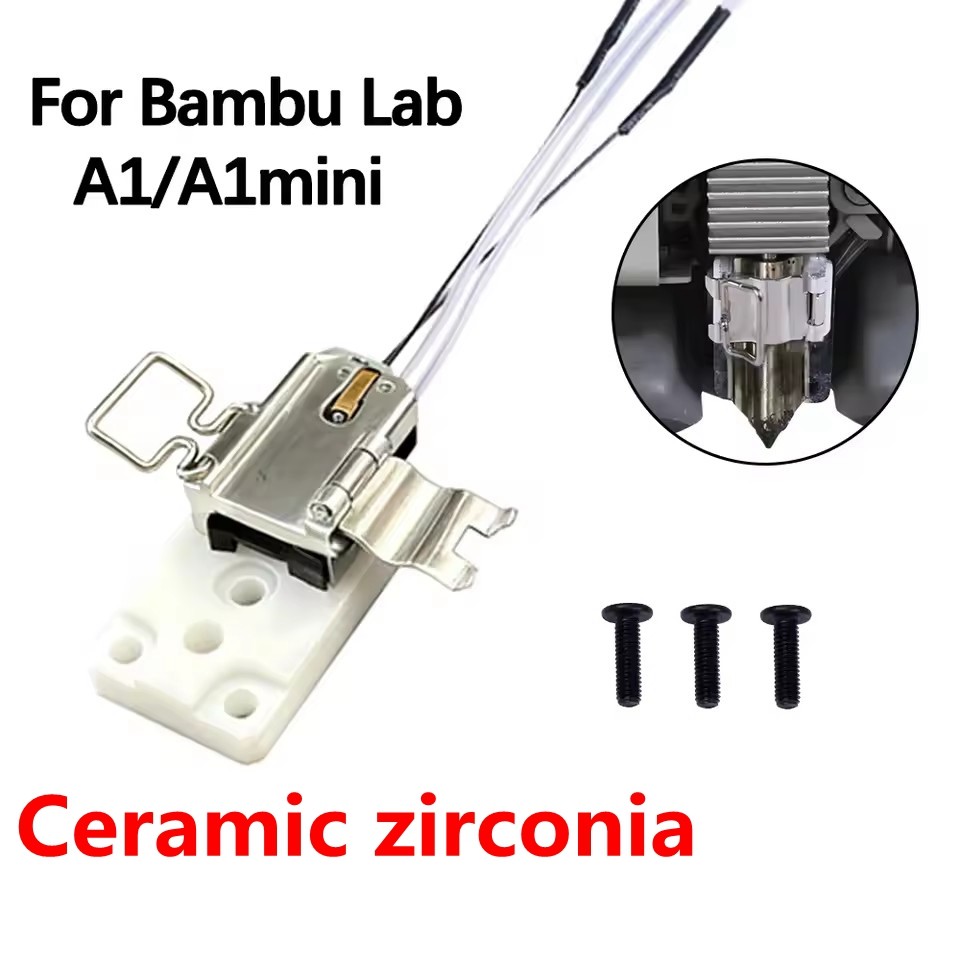 Upgraded Hotend Heating Assembly Ceramic Pad Base for A1/A1 mini/H2D Right Side