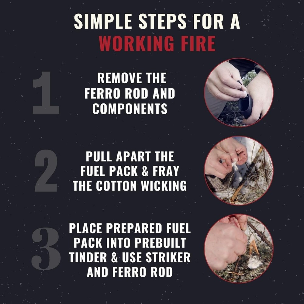 Fire Starter Kit - Flint Fire Starter Tools & Accessories for Outdoor Use