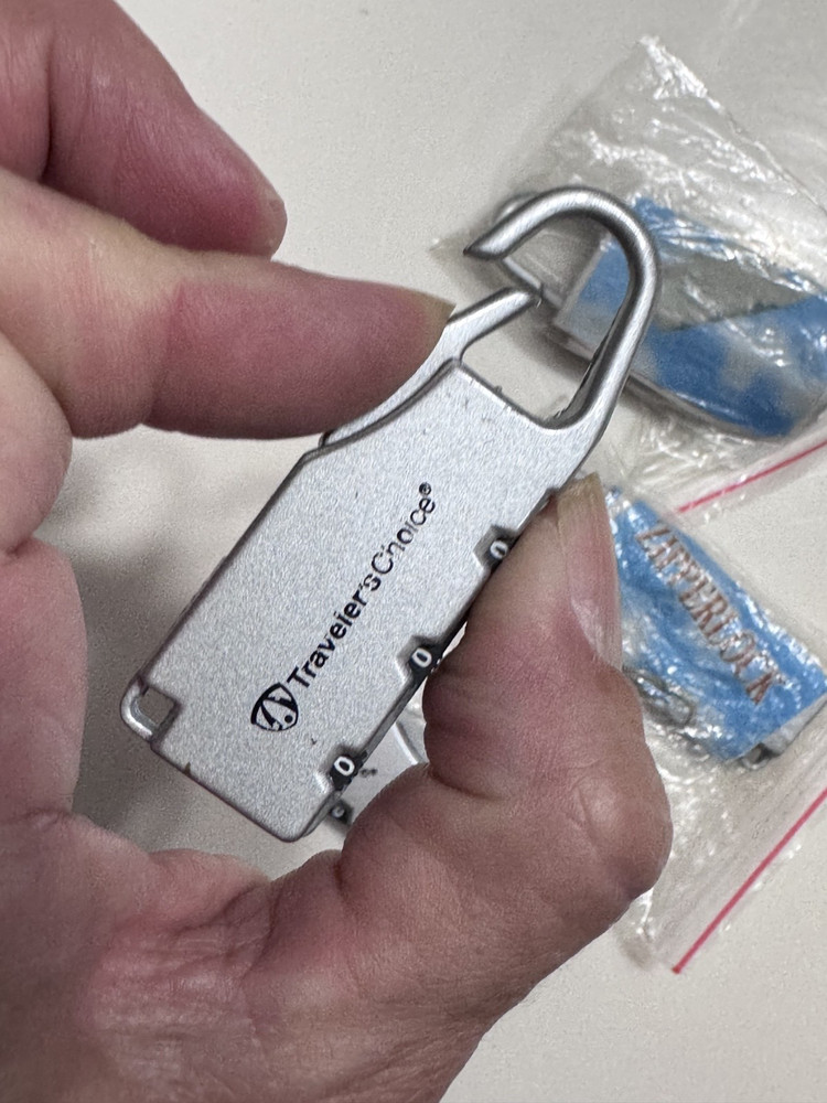 Vintage Zipper Bag Lock 3 Digit Combination Lock Luggage Code Password Padlock