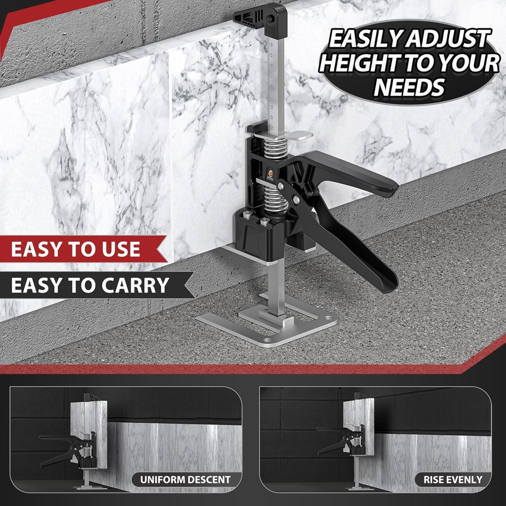 Labor Saving Arm Jack Handle 2 Pack, Construction Jack, Wall Tile Locator, Multi