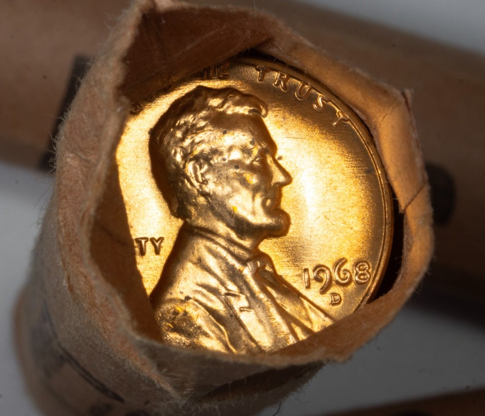 NICE BU ROLL - 1968-D    GEM BU roll!