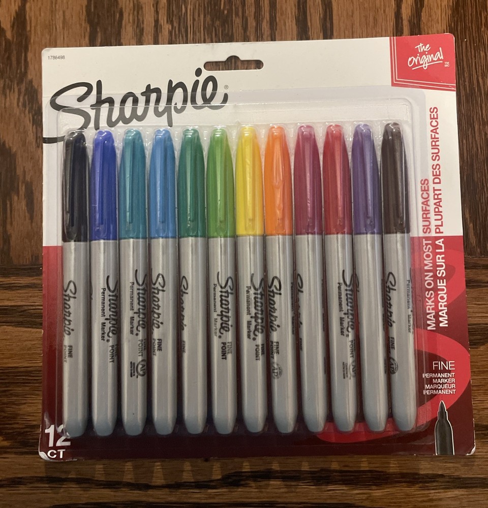 Sharpie Fine Point Assorted Color Permanent Markers - 12 CT
