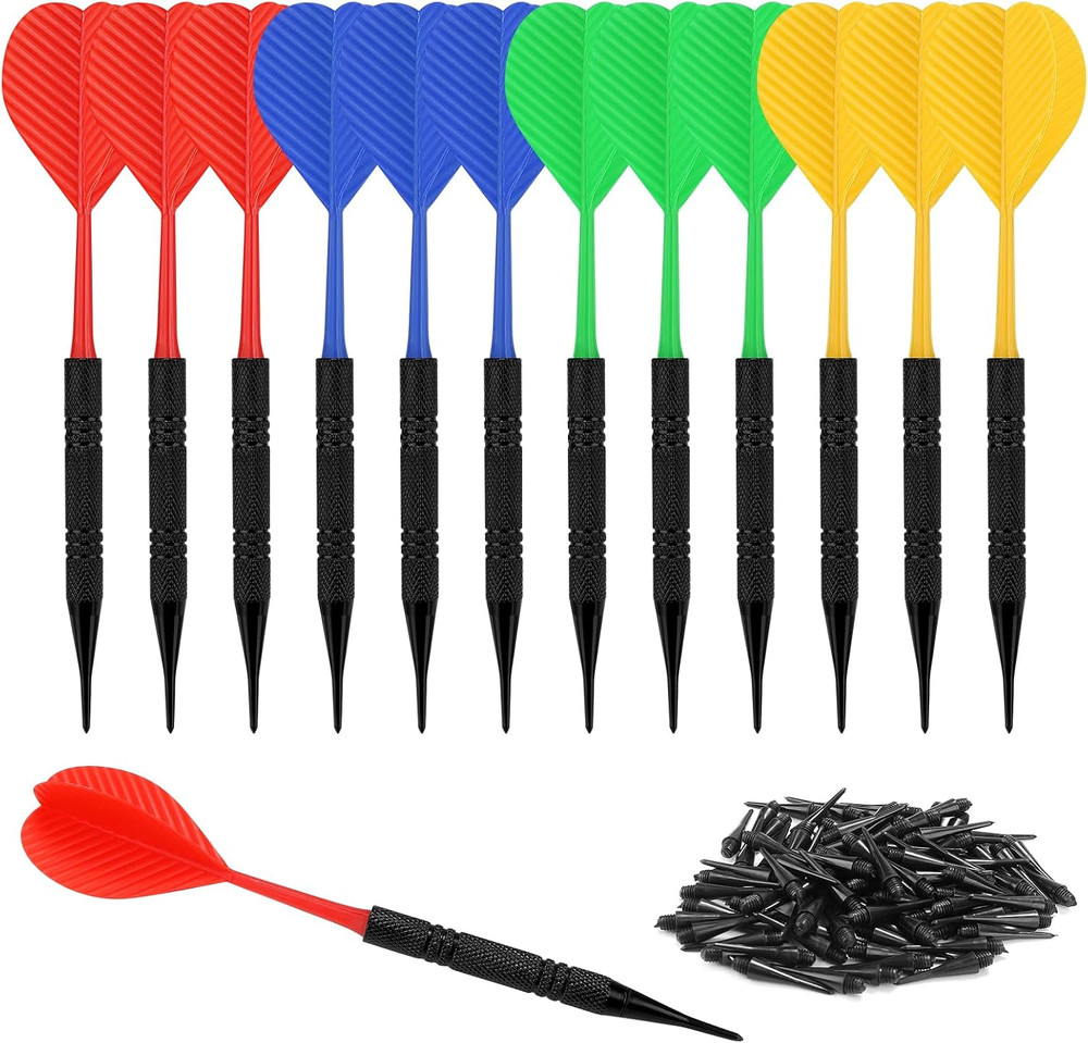 Soft Tip Darts, Bar Dart, Plastic Tip Darts Set, Attach Extra 100 Black 2BA  Tip