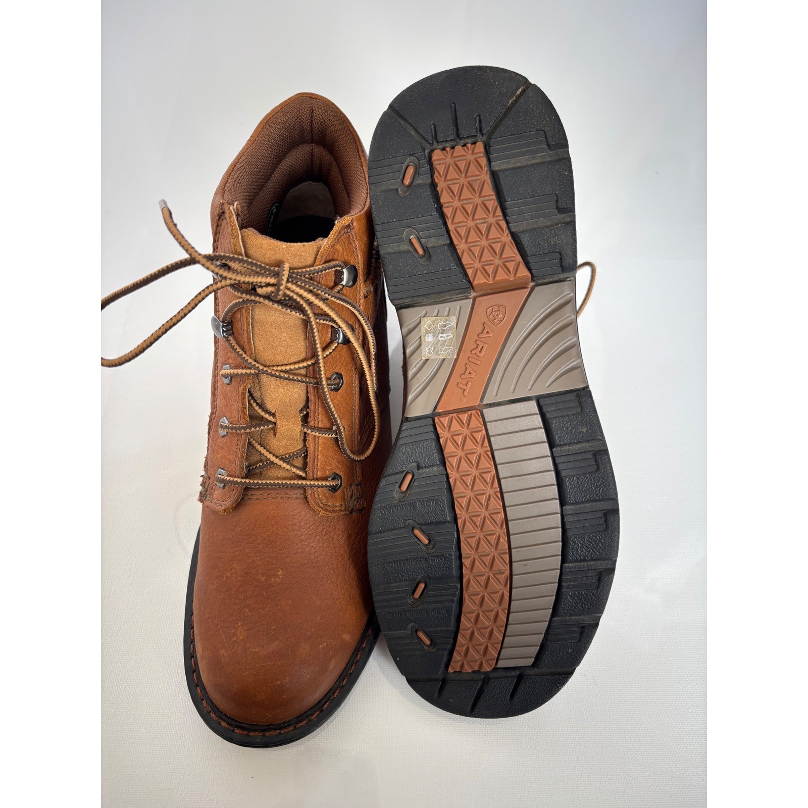 Ariat Macey Composite Toe Work Boots Brown Women's Size 9.5 B (Narrow)