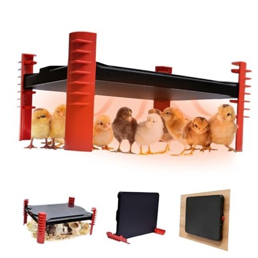 Smart Chicken Coop Heater - Brooder Plate for 25 Chicks, 150W Adjustable Temp