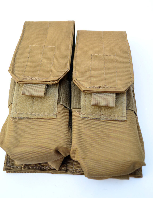 Double Stack Magazine Pouch Molle Ammo Clip Belt Carrier - TAN