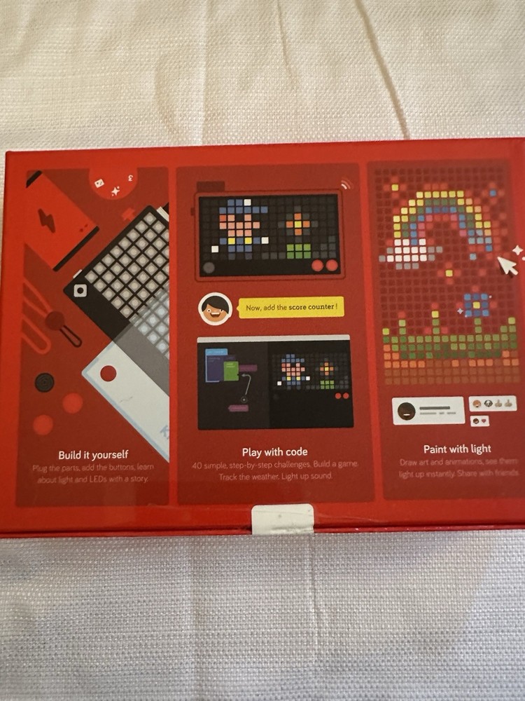 Kano 1003 Pixel Kit Learn Build & Code Dazzling Lights wireless lightboard NIB