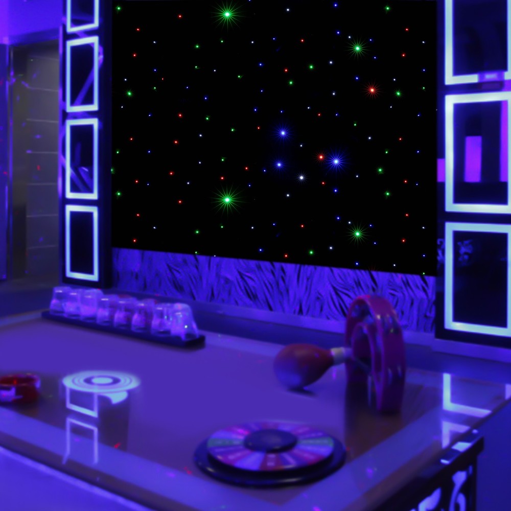 3*6M LED Stage Star Backdrop Multicolour LED Stage Curtain Remote-controlled