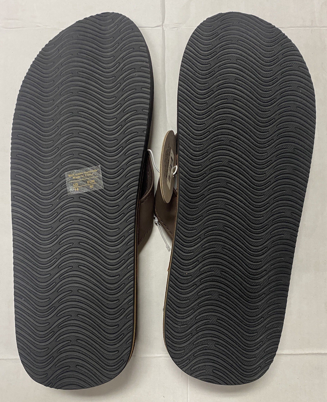 Air Balance Brown Sandals Flip Flops Men's Size 13 14 15 Surf Beach