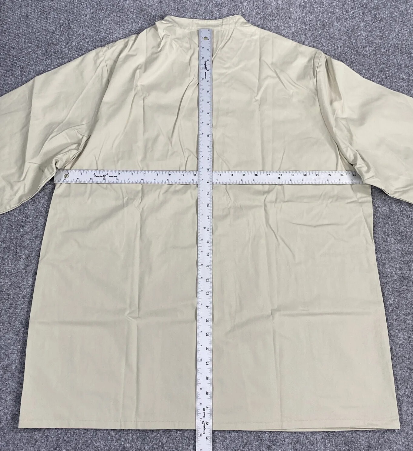 New Chef Chefs Short Sleeve Shirt Button Up Beige Size 2XL