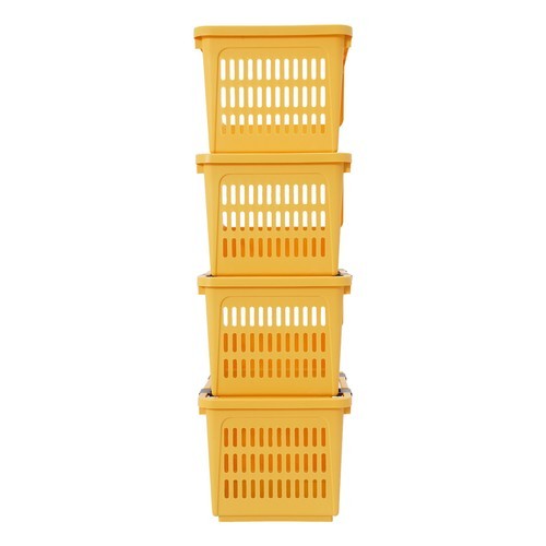 4 PCS Stacking Storage Baskets, Stackable Organizer Baskets, Storage Bin