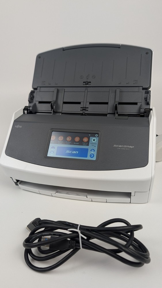 Fujitsu ScanSnap iX1500 White Scanner LOW 178 Count FUNCTIONS Missing Side Cover