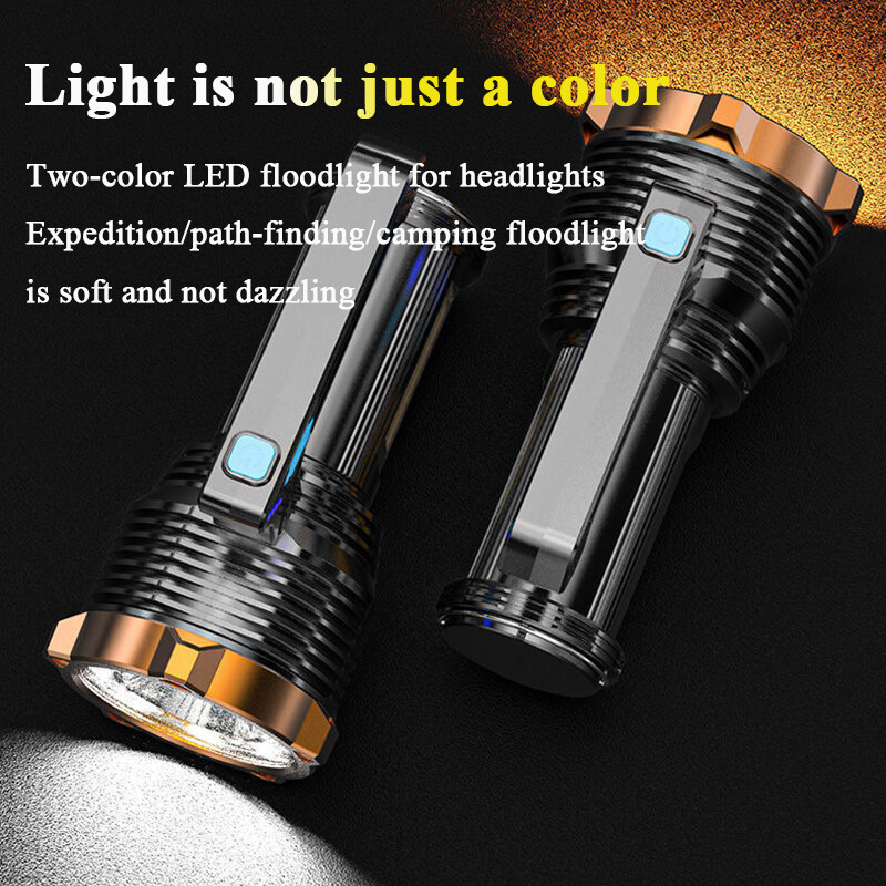LED Flashlight Handheld Torch Lamp Worklight USB Rechargeable Small Light 8 Mode