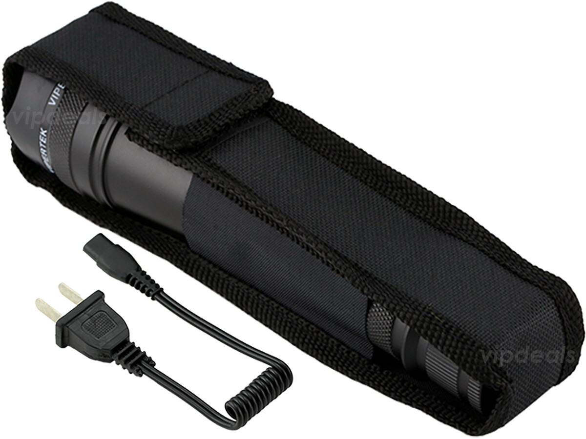 VIPERTEK Stun Gun VTS-195 - 500 BV Metal Heavy Duty Rechargeable LED Flashlight