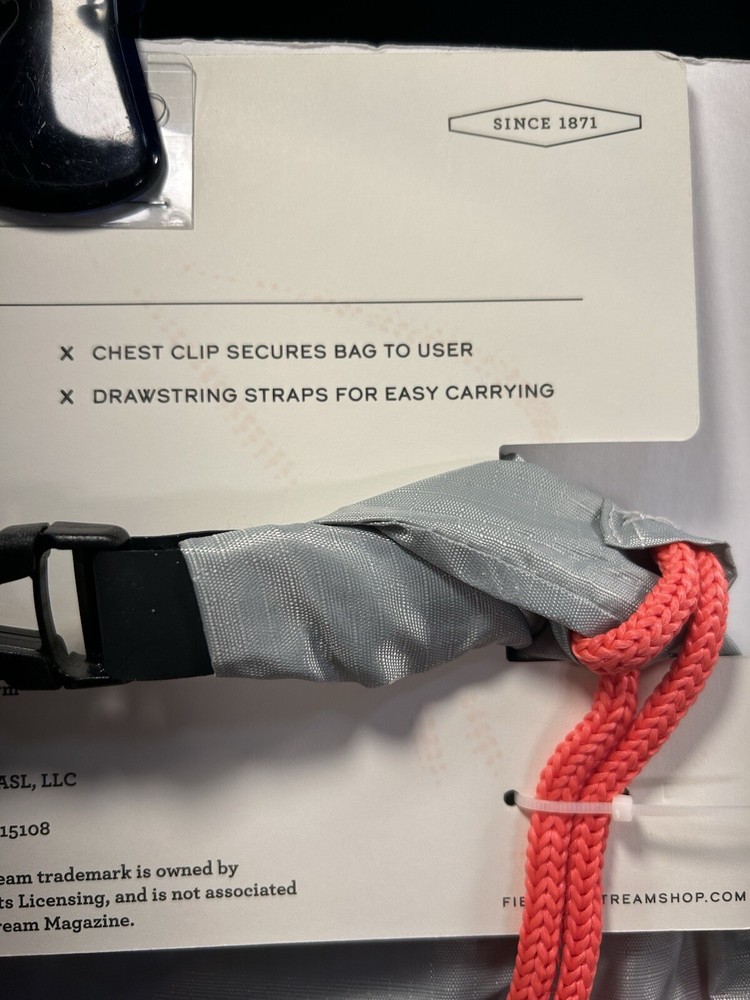 F&S, Field & Stream Water Resistant Drawstring Pack, Red/Grey