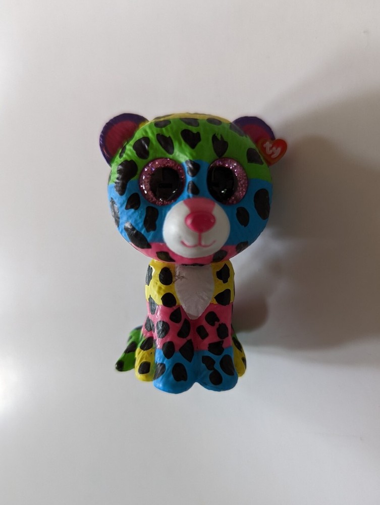 Ty Beanie Mini Boos Rainbow Leopard Figure Pre-owned