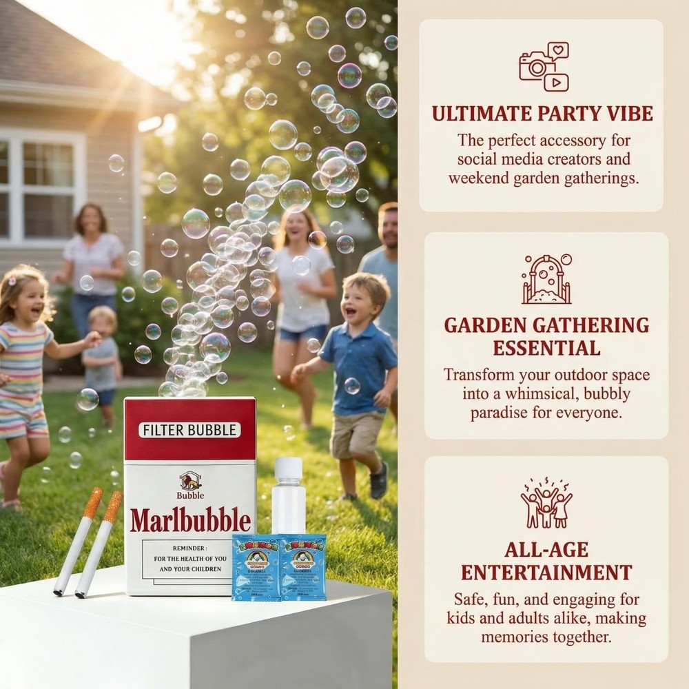 Bubble Cigarette Blowing Stress-Relief Accessory Mini Bubble Blower Sticks Fun