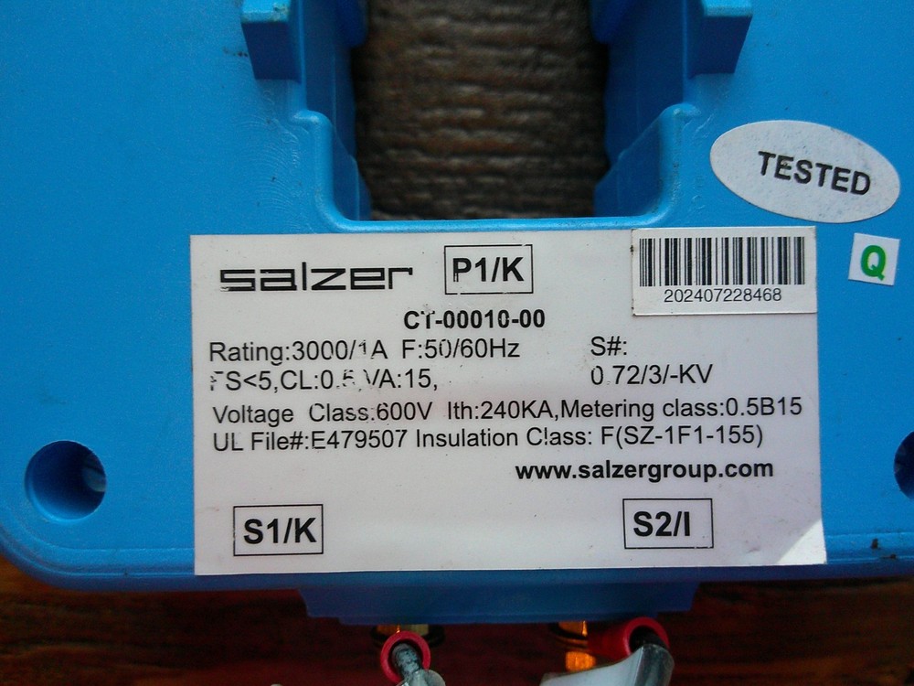 SALZER CT-00010-00 CURRENT TRANSFORMER