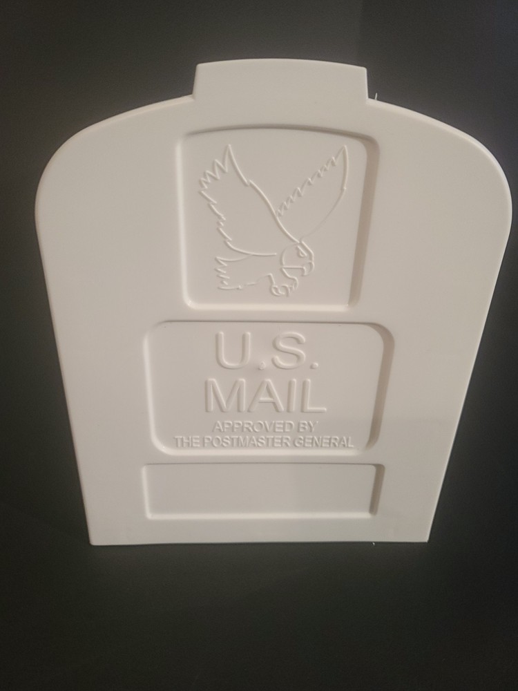 NEW Architectural Mailboxes Parsons White Medium Plastic Post Mount Mailbox