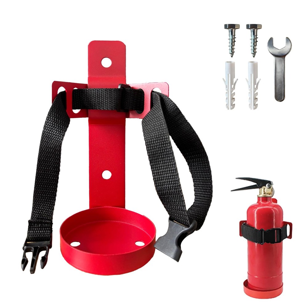 Fire Extinguisher Mount,Wall Mounted Fire Extinguisher Bracket,Compatible wit...