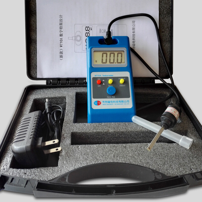 LCD Gaussmeter Tesla Meter Surface Magnetic Field Tester with Ns Function WT10A