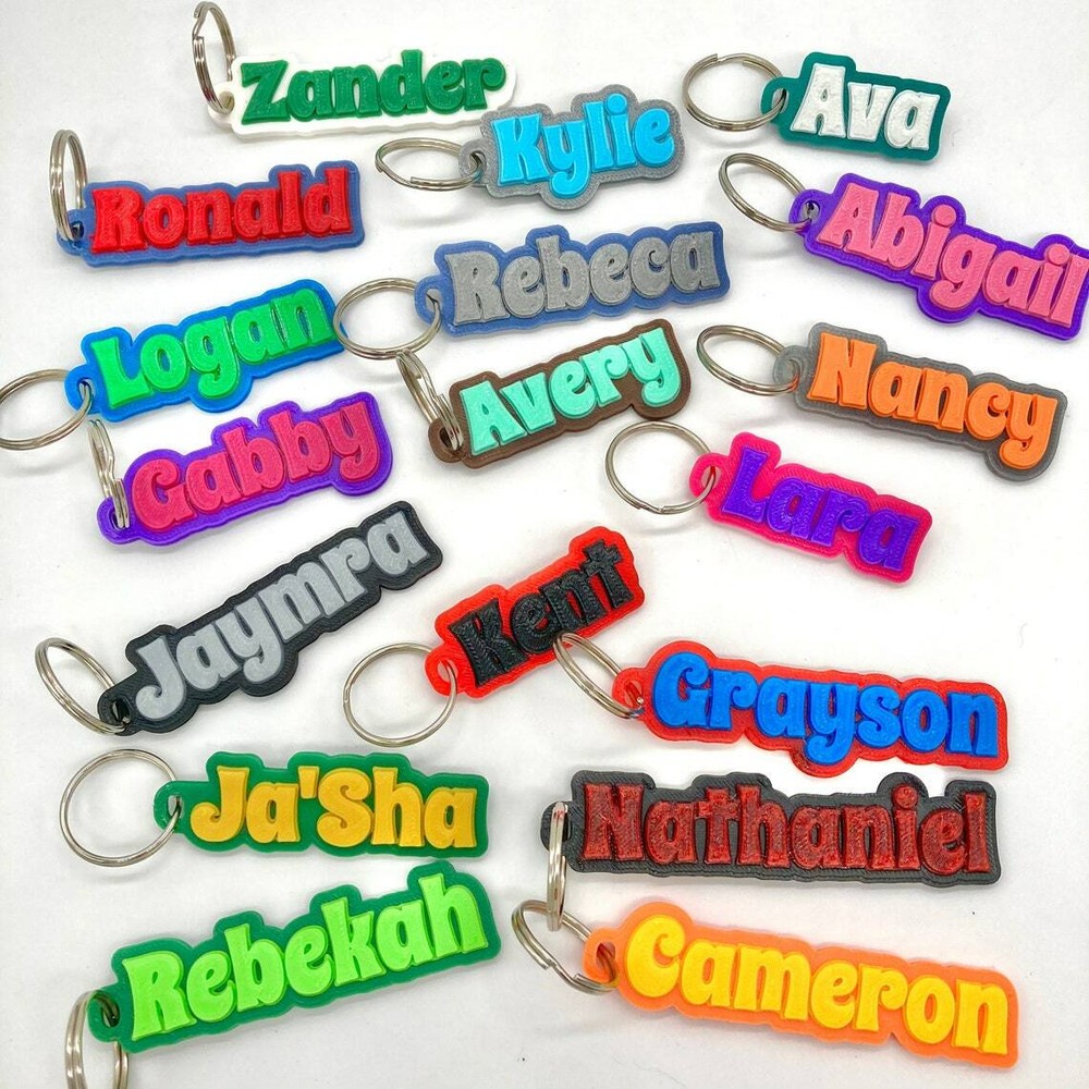 Custom Name Keychain, Zipper Pull, Personalized & 3D Printed